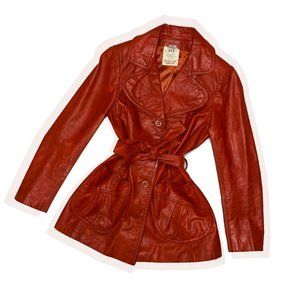 ✨ SOLD ✨ - VINTAGE LEATHER TRENCH